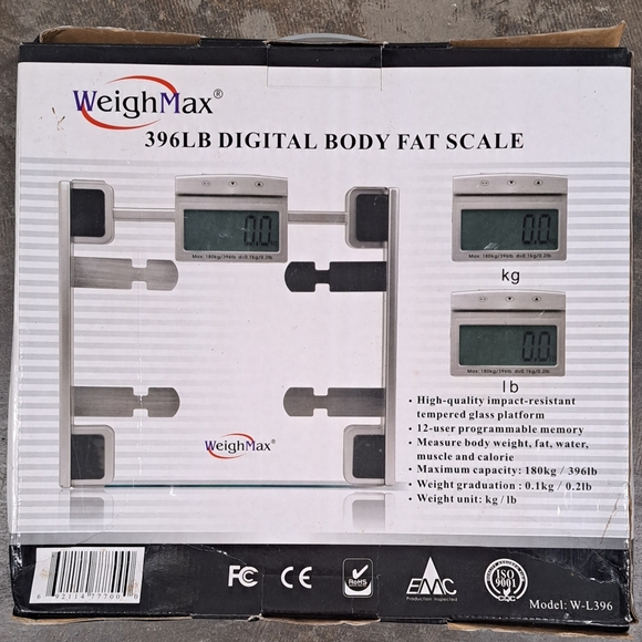 WeighMax Digital Body Fat Scale (Model W-L396) - Picture 2 of 5